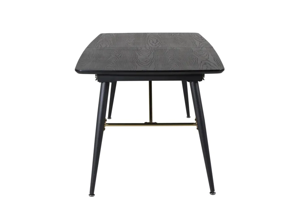 Gold Rektangulära Matbord 180 x 85 Black