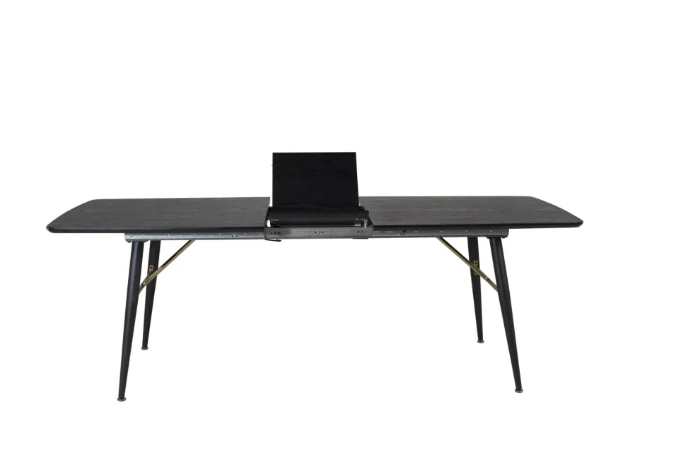 Gold Rektangulära Matbord 180 x 85 Black