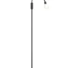 Golvlampa Cut enkel svart/opal glas