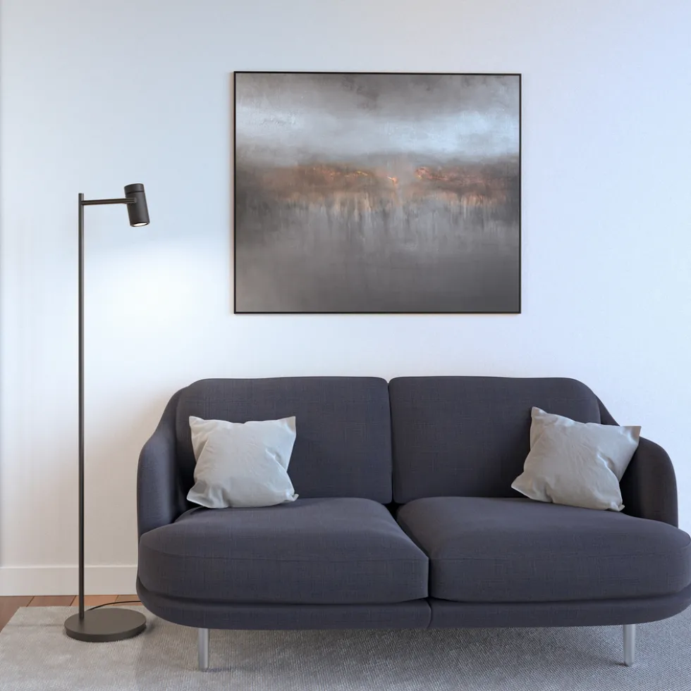 Golvlampa Holder svart