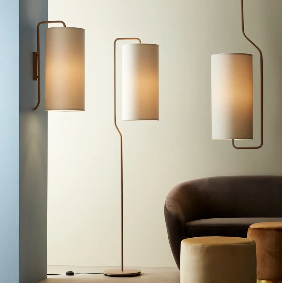 Golvlampa Pensile sandstruktur exkl. skärm