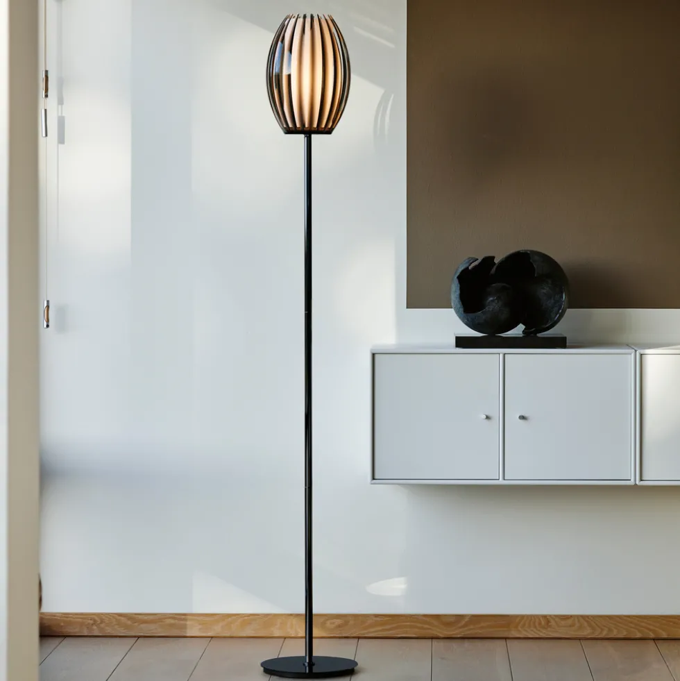 Golvlampa Tentacle M svart/rökfärgad