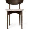 Herman Dining Wo Soft Bouclé – Mörkbetsad bok/Natur Stol