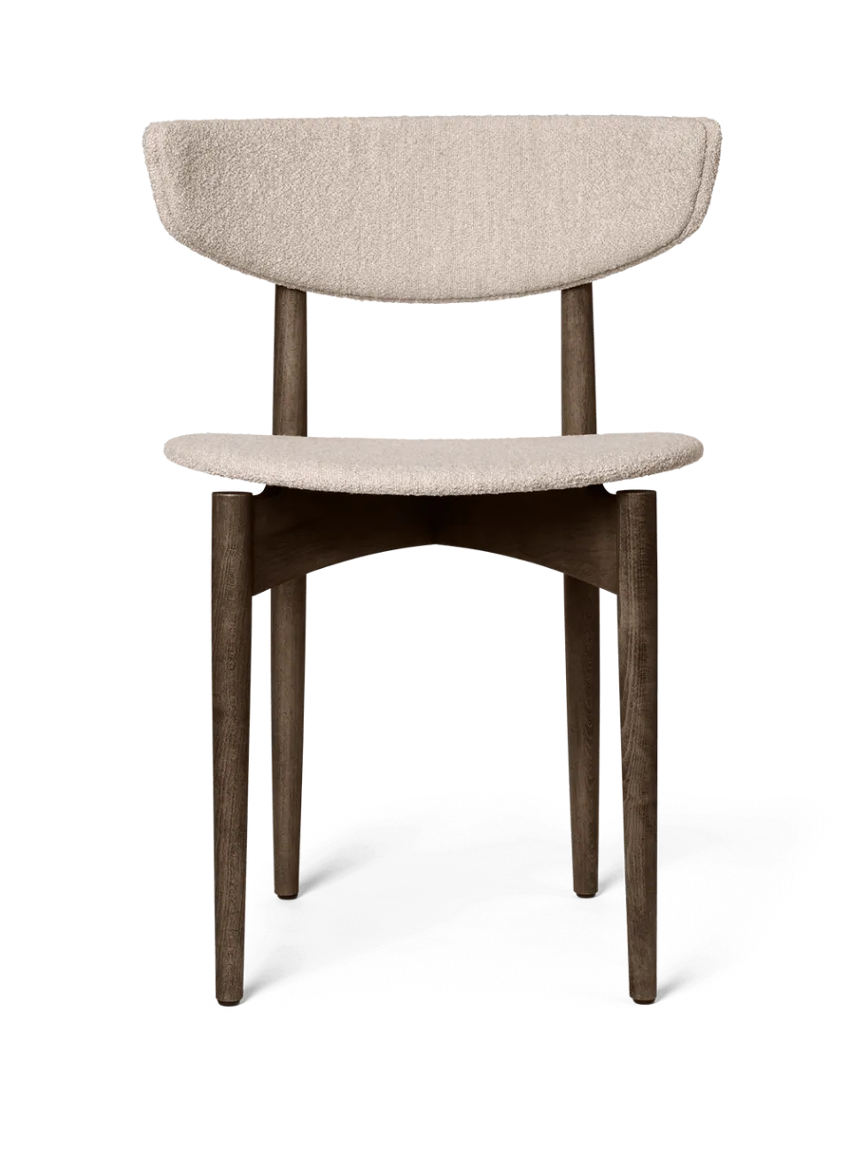 Herman Dining Wo Uph Soft Bouclé – Mörkbetsad bok/natur Stol