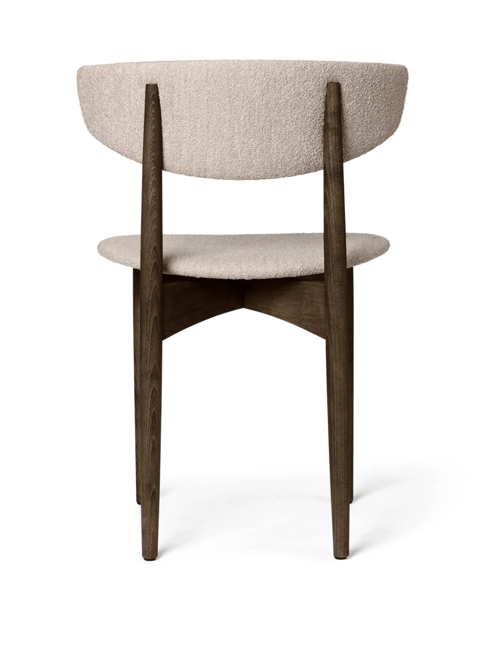 Herman Dining Wo Uph Soft Bouclé – Mörkbetsad bok/natur Stol