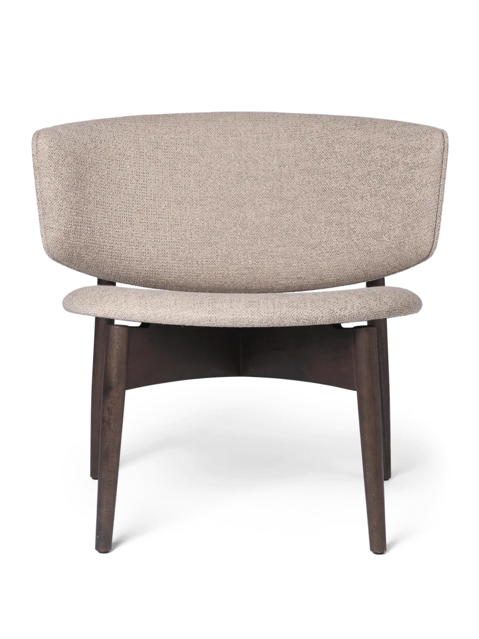 Herman Lounge Wo Boucle – Mörkbetsad bok/sand Stol