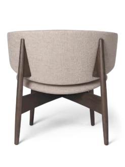 Herman Lounge Wo Boucle – Mörkbetsad bok/sand Stol