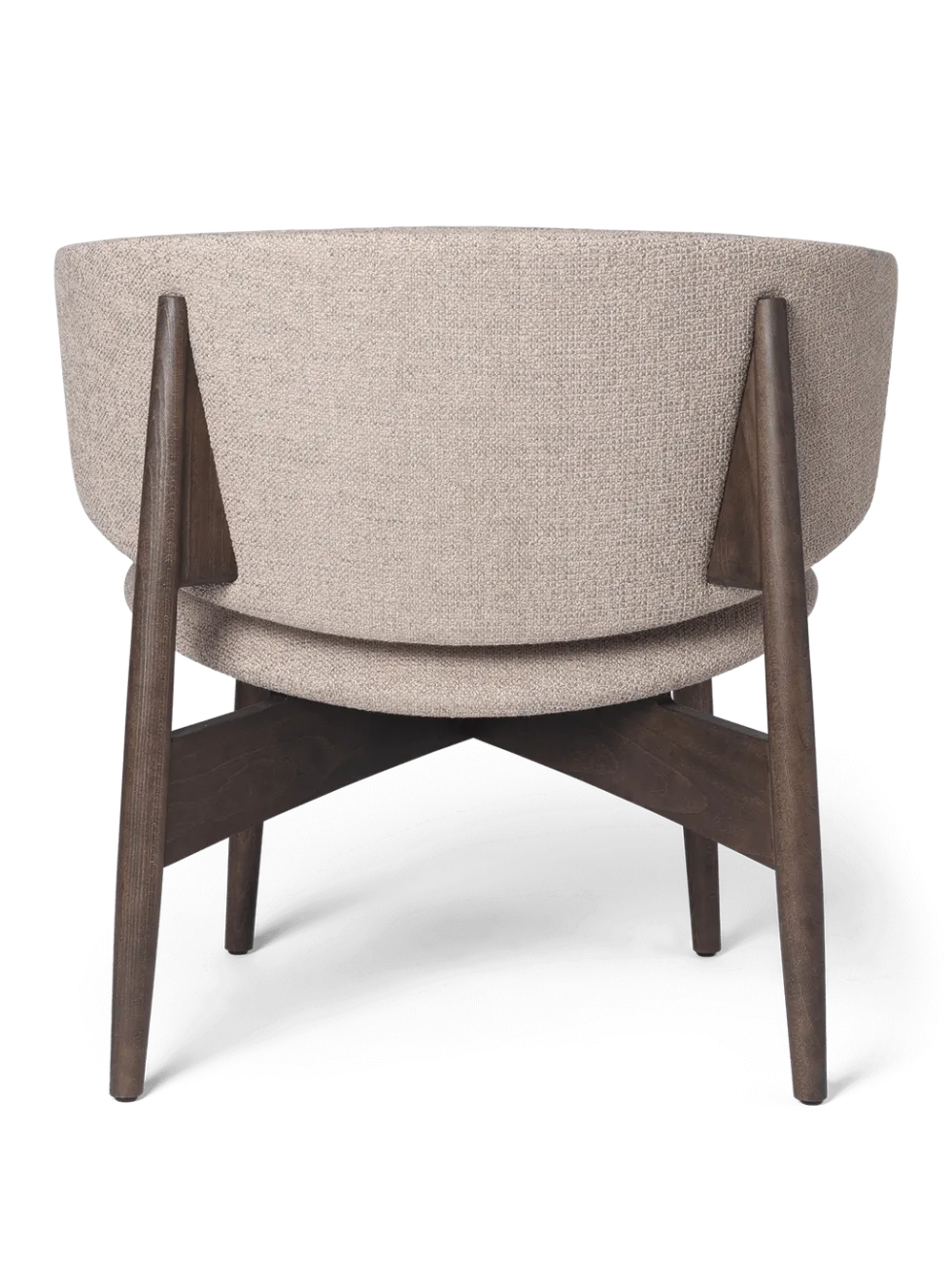 Herman Lounge Wo Boucle – Mörkbetsad bok/sand Stol