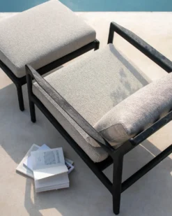 Jack loungefåtölj outdoor teak black