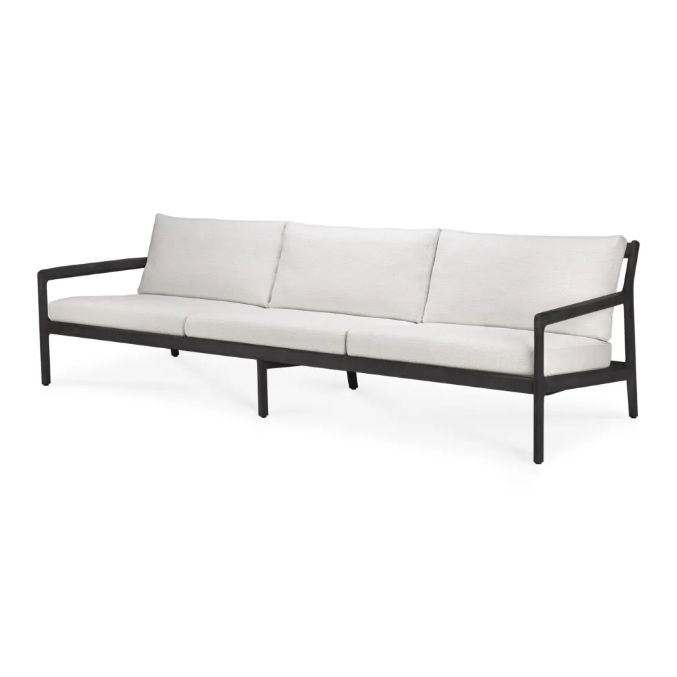 Jack 3-sits outdoor svart teak