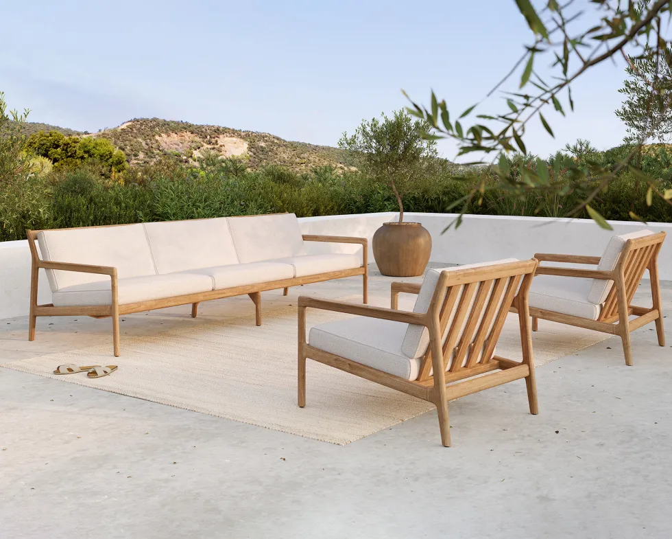 Jack 2-sits outdoor teak black