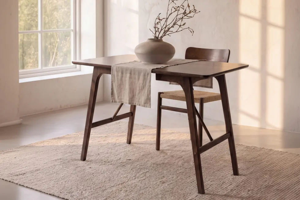 Kaseidon Rektangulära Matbord 120×80 Mörkbrun