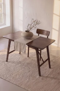 Kaseidon Rektangulära Matbord 120×80 Mörkbrun