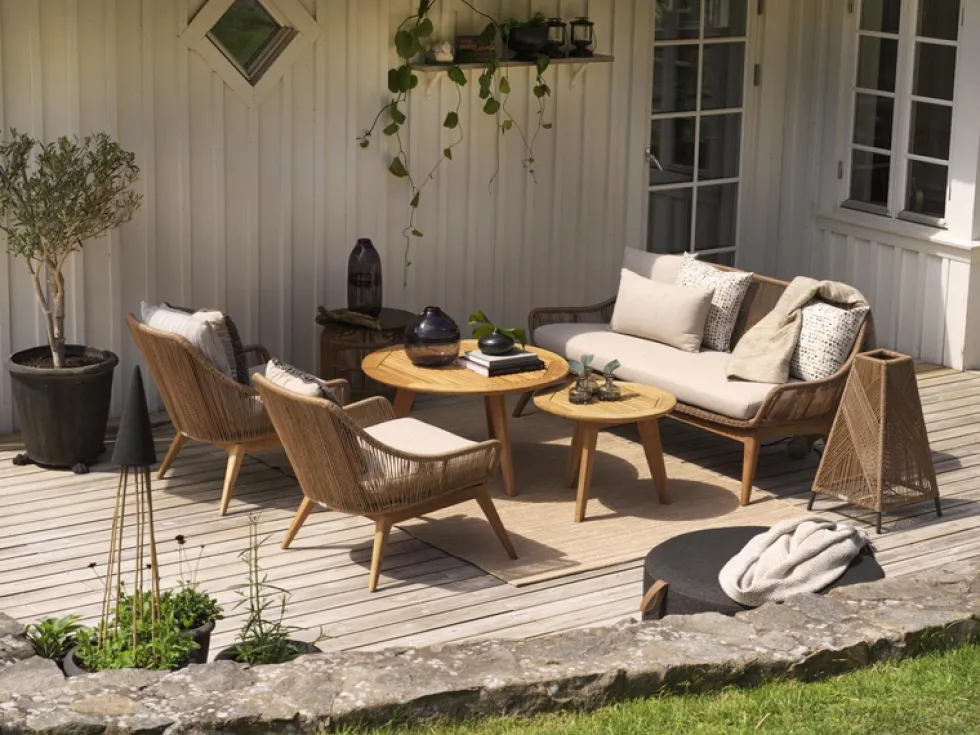 Kastos runt soffbord Natur 90cm