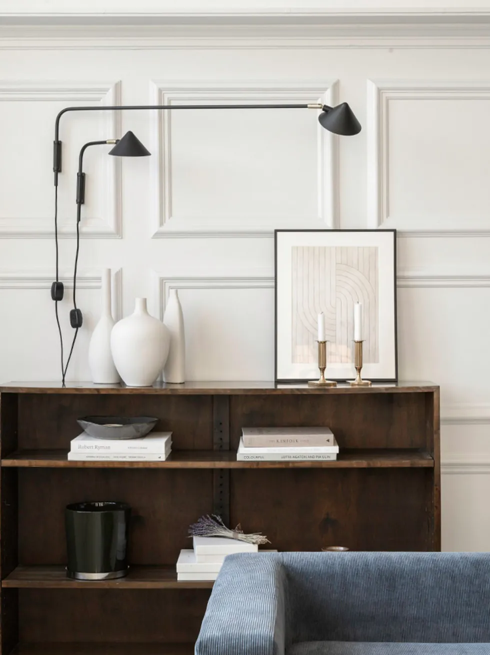 Kelly Long – Vägglampa Black med dimmer