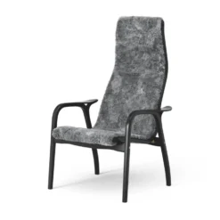 Lamino fåtölj svartlaserad bok