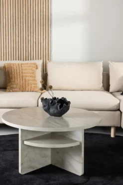 Ålesund Soffbord ⌀85 Beige