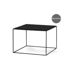LIME soffbord 70×70 cm svartbetsad ask/svart metallunderrede