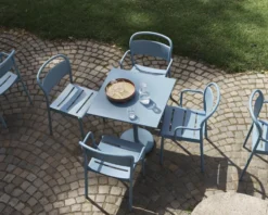 Linear Steel Café Bord 70 x 70 x 95 cm