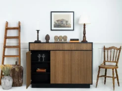 Line Burned Valnöt TV Lift 55″