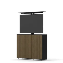 Line Burned Walnut TV Lift Slim 55″ med hjul/sockel 135Wx25Dx98H