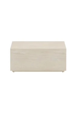 Lissabon Sidobord 80 x 80 x 35 Beige