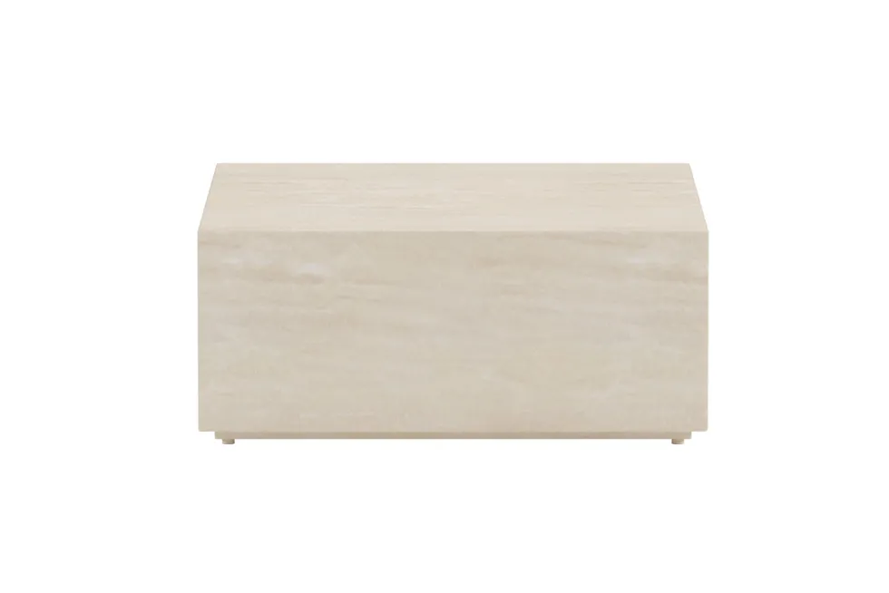 Lissabon Sidobord 80 x 80 x 35 Beige