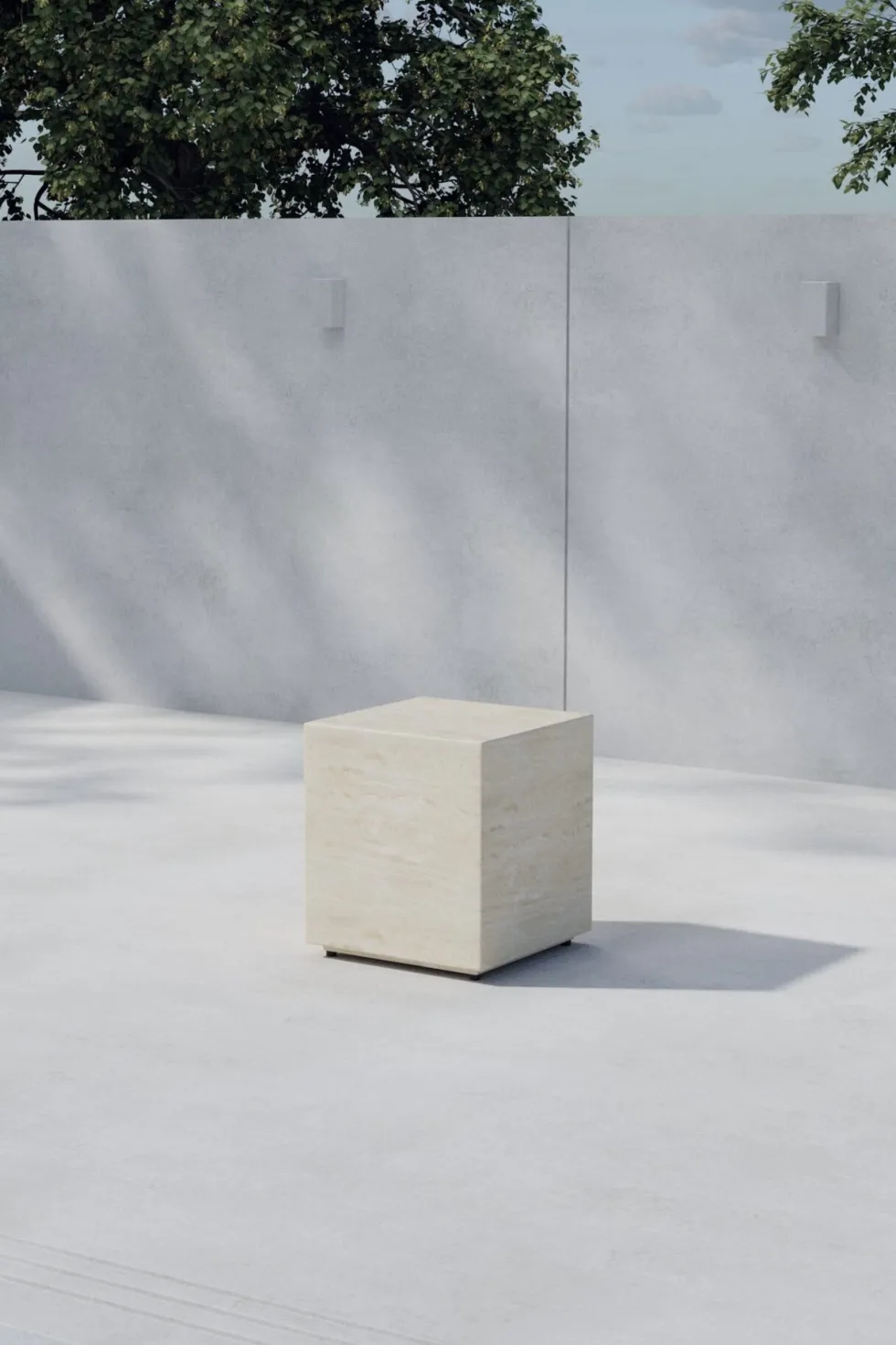 Lissabon Sidobord 40 x 40 x 45 Beige
