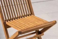 Lyon caféset i teak – cafébord med 2 stolar