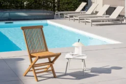 Lyon utegrupp i teak – ovalt matbord med 6 stolar