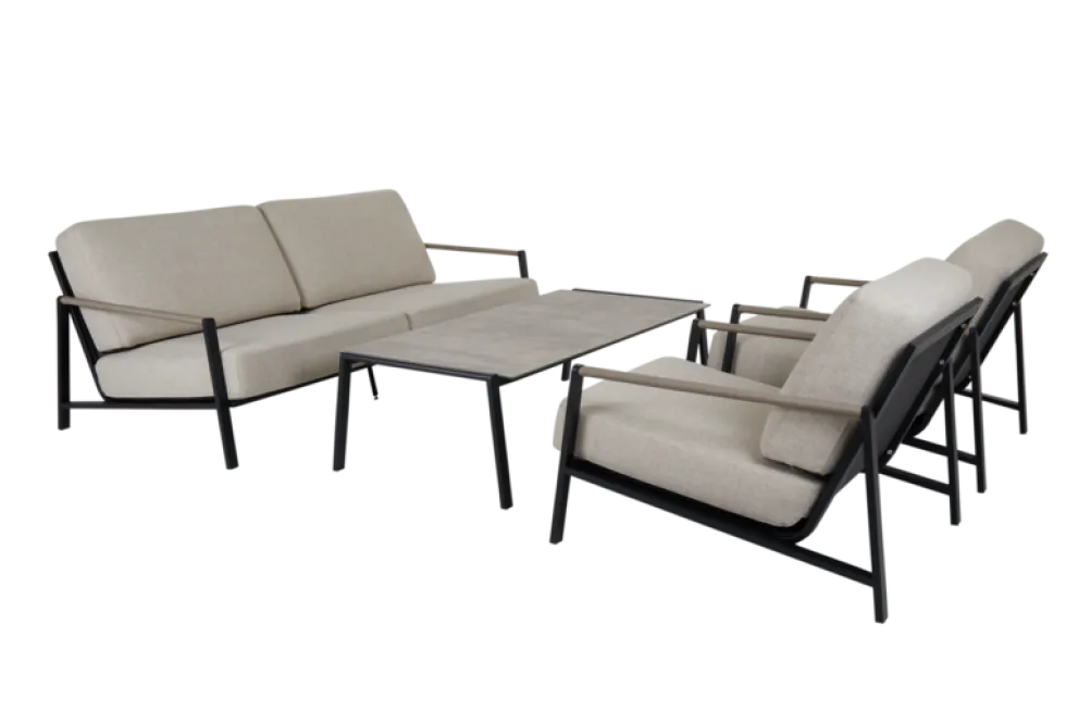 Lyra svart 2,5-sits soffa