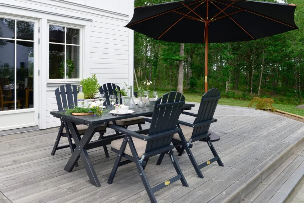 Lyxparasoll Hillerstorp Trä 335 cm
