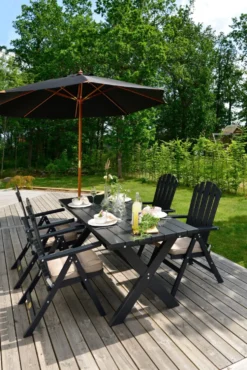 Lyxparasoll Hillerstorp Trä 335 cm