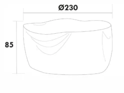 Möbelskydd Rund Grupp Hillerstorp Oxhult Ringsjö Ø230 cm Grå