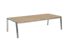 Naos soffbord Rostfritt stål/teak
