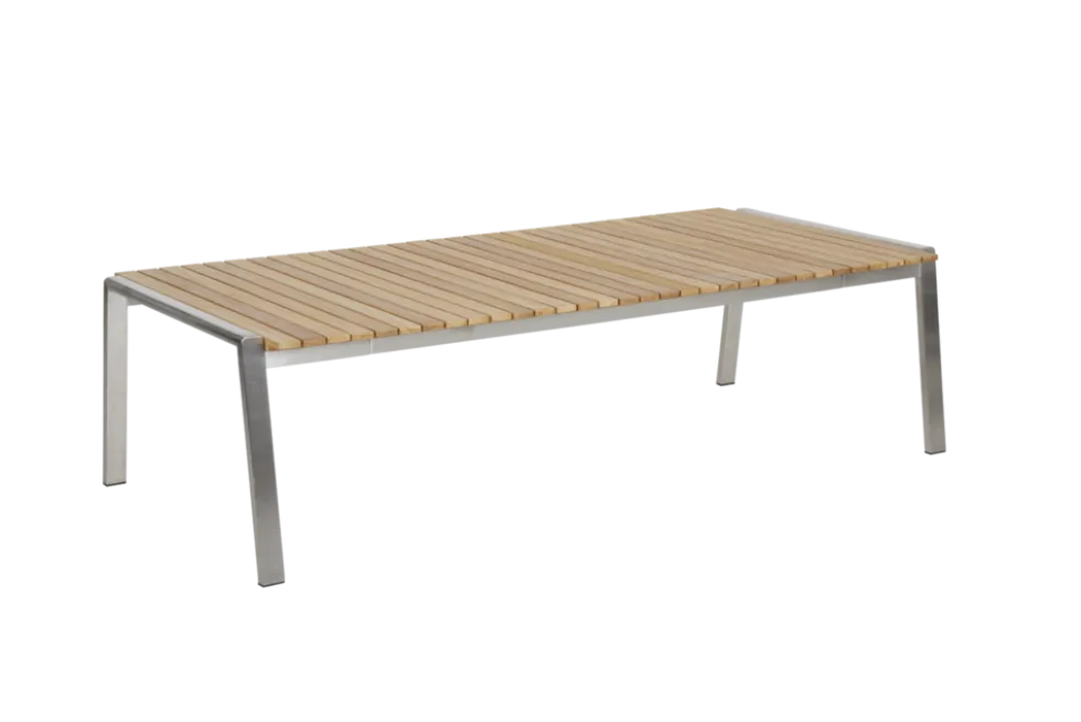 Naos soffbord Rostfritt stål/teak