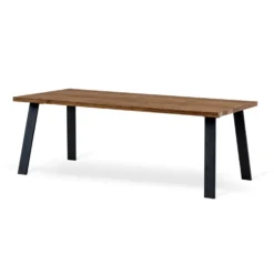 NARVIK matbord 210 cm oljad vildek, svart utställda ben