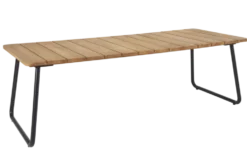 Nolli matbord Svart/teak 225 x 90 cm