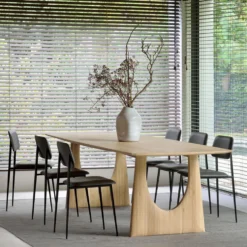 Oak Geometric dining table