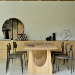 Oak Geometric dining table