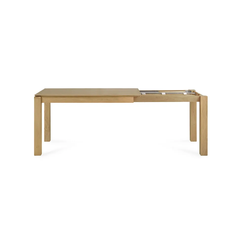 Oak Slice dining table extendable
