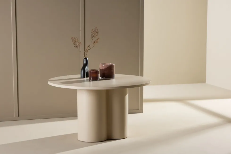 Olivia Soffbord ⌀80 Beige