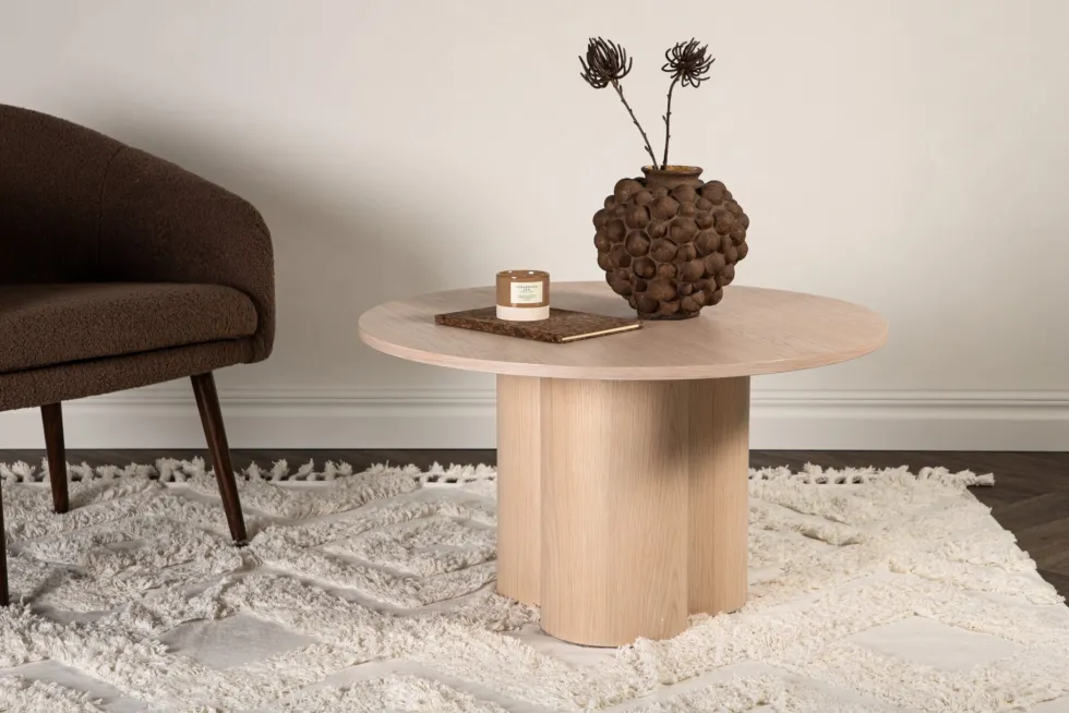 Olivia Soffbord ⌀80 Whitewash