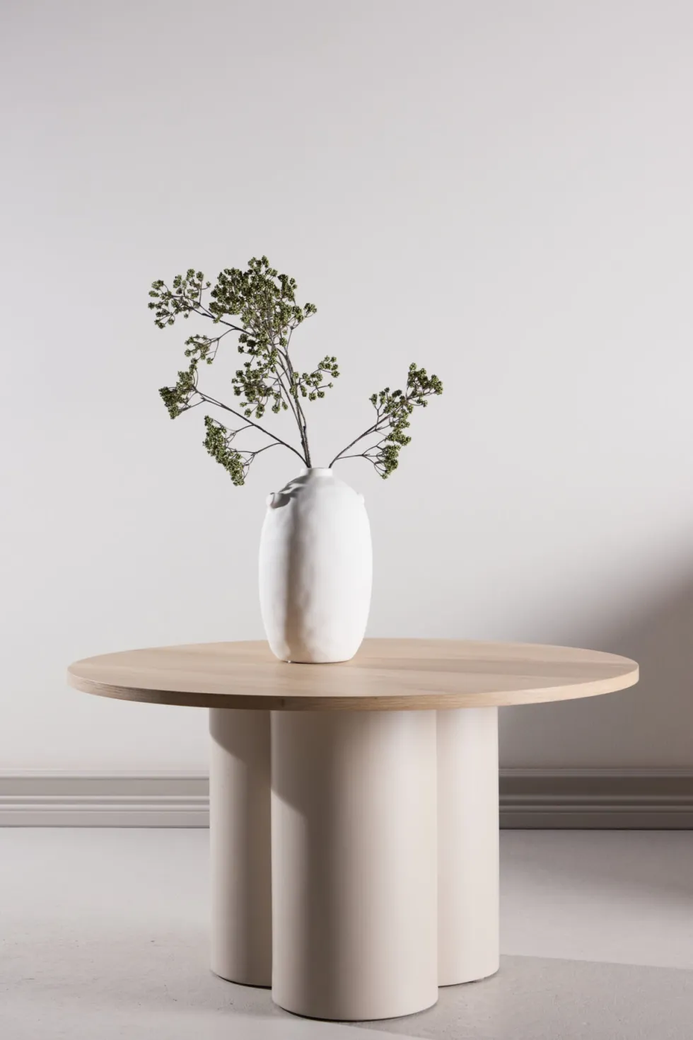 Olivia Soffbord ⌀80 Whitewash