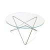 O Table soffbord glas, rostfritt