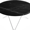 O Table soffbord Marquina svart marmor, rostfritt underrede