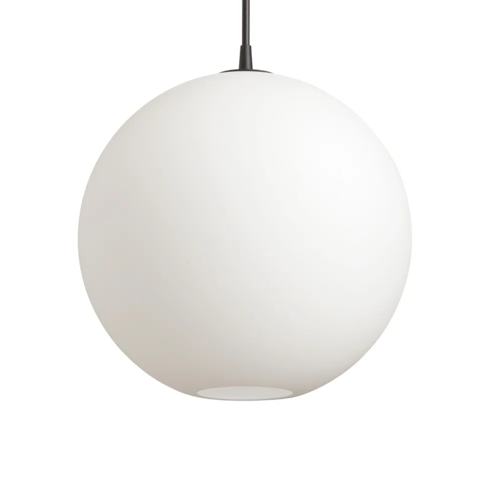 Pendel Capo Ø40 svartstruktur/opal glas