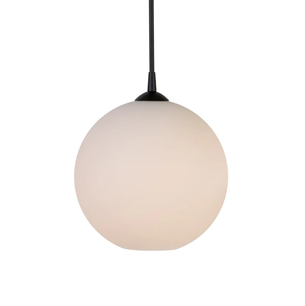 Pendel Capo Ø30 svartstruktur/opal glas