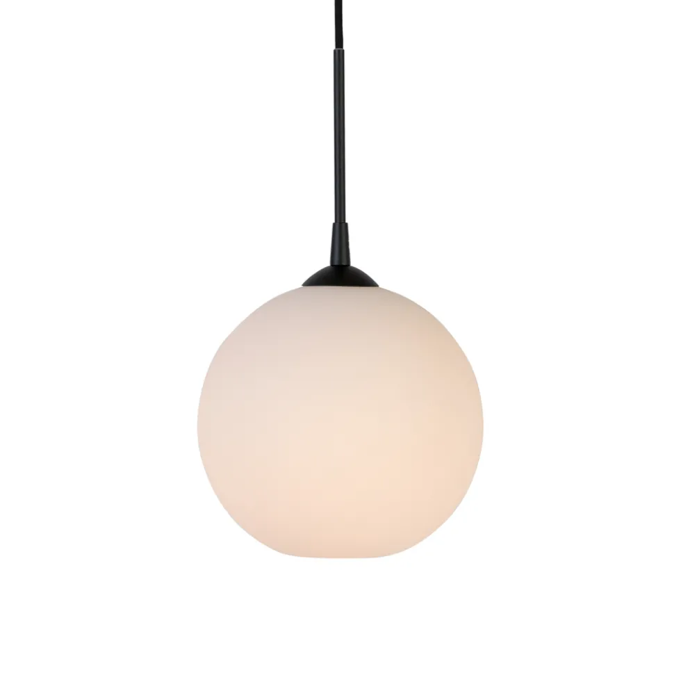Pendel Capo Ø25 svartstruktur/opal glas