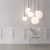 Pendel Capo Ø20 svartstruktur/opal glas